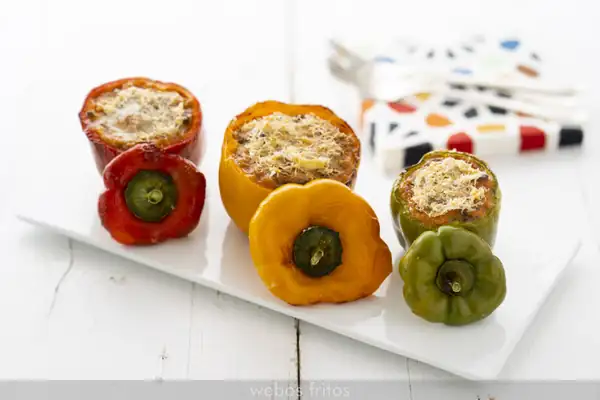 Stuffed Tri-Colored Peppers