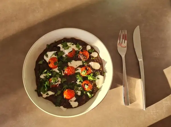 Black Bean Aubergine Dal