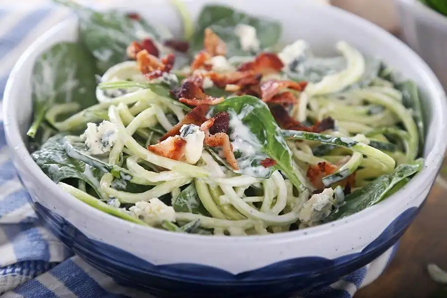 Blue Cheese and Bacon Zoodle Salad