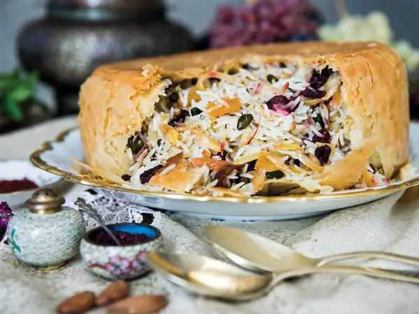 Chicken Pilaf in a Lavash Crust (Khan Plov)