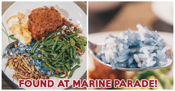 Emmanuel Peranakan Cuisine Review: Cheap Blue Pea Nyonya Nasi Lemak At Marine Parade