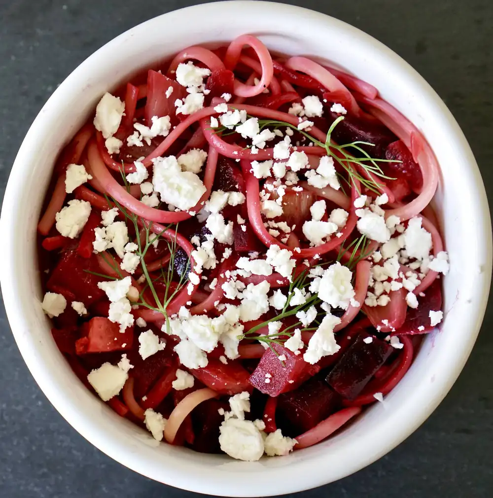 Roasted Beets and Fennel on Pasta