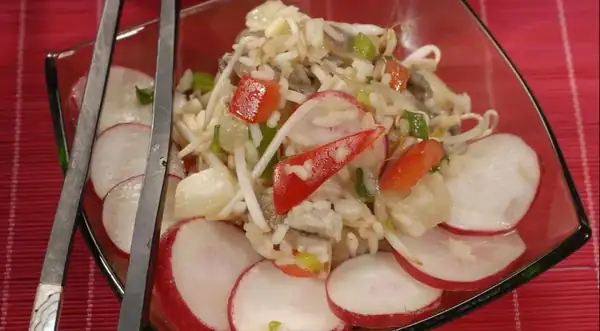 Chinese-Style Rice and Mushroom Salad