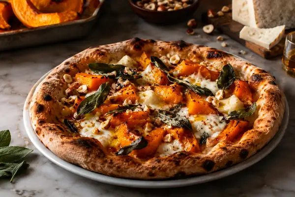 Roasted pumpkin, Taleggio cheese, sage, and hazelnut: when autumn finds its balance