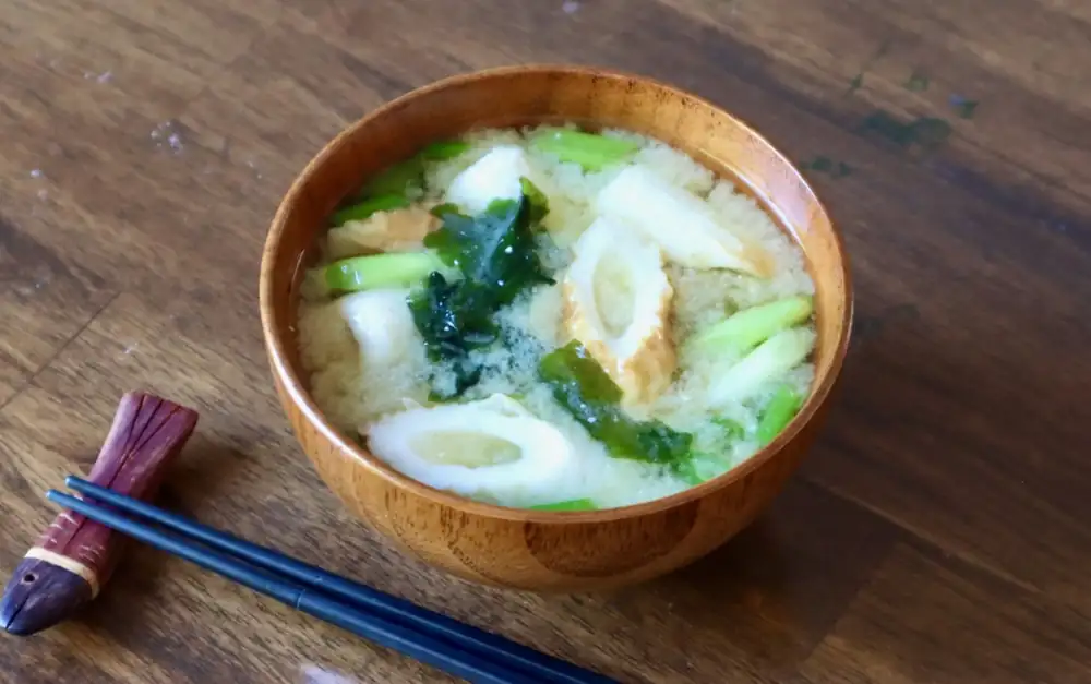 Miso Soup with Chikuwa and Wakame