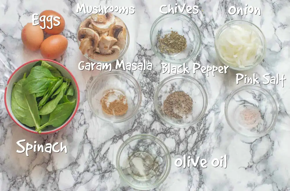 Mushroom Spinach Omelette (Paleo + Gluten Free)