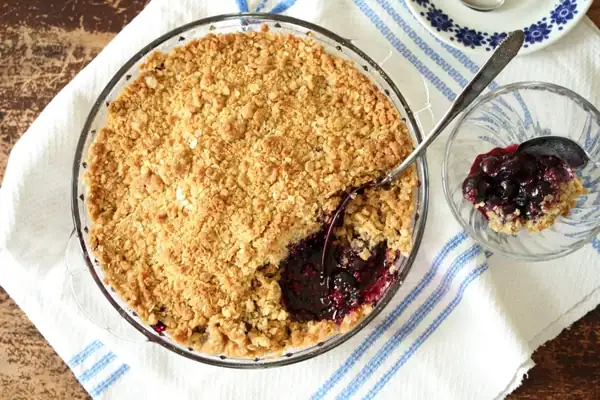 Blueberry crumble pie – Super easy dessert