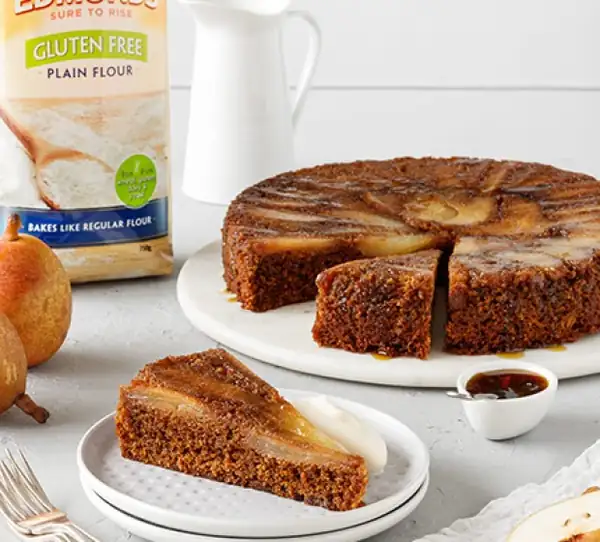 Gluten Free Upside Down Pear and Ginger Cake Recipe NZ