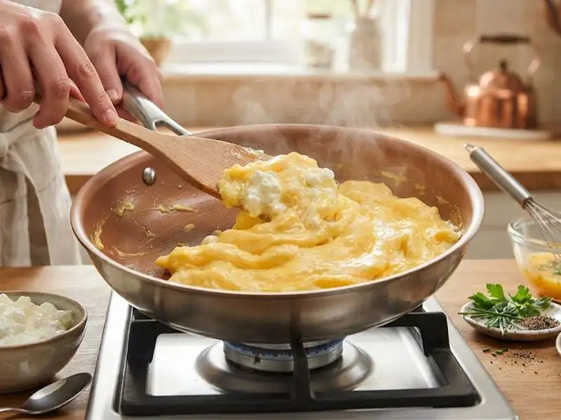 The only ingredient that makes scrambled eggs creamier