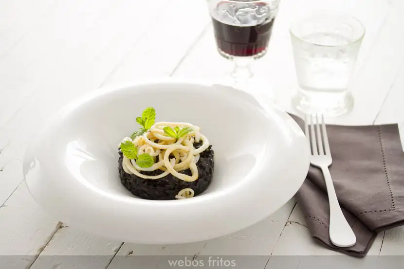 Black risotto with cuttlefish