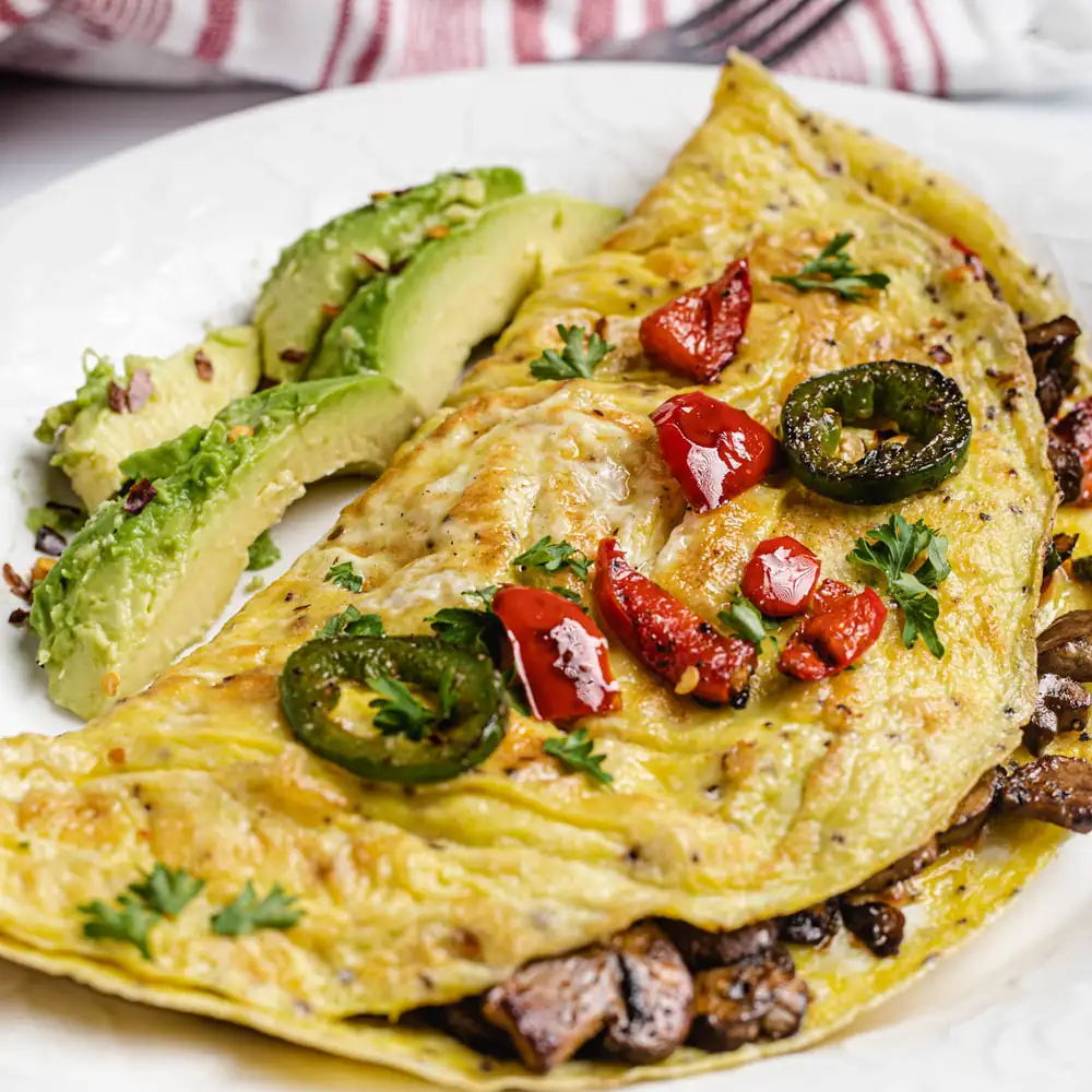 Spicy Omelet with Mushrooms