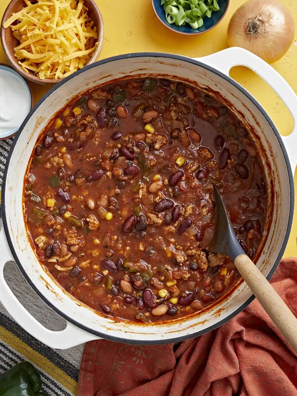 Lighter, colorful, and full of flavor—this Turkey Chili is my go-to for fall!
