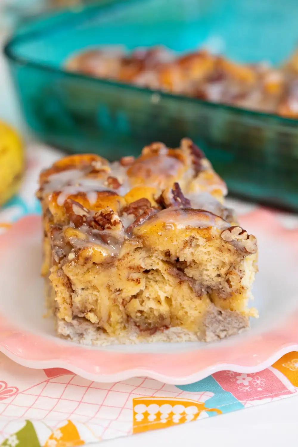 Banana Cinnamon Roll Casserole