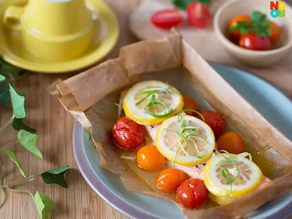 Receta de salmón en papillote