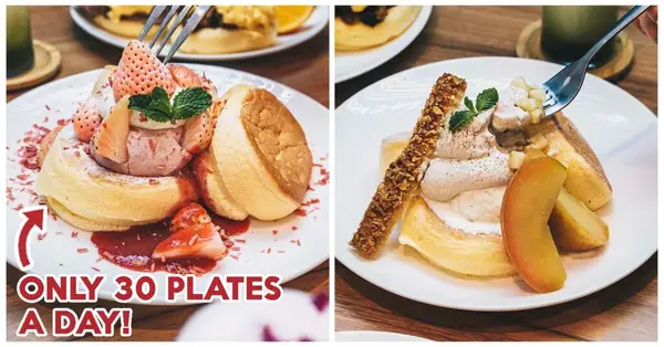 Flipper's tiene panqueques soufflé de fresa y manzana de edición limitada, hechos con fruta japonesa auténtica