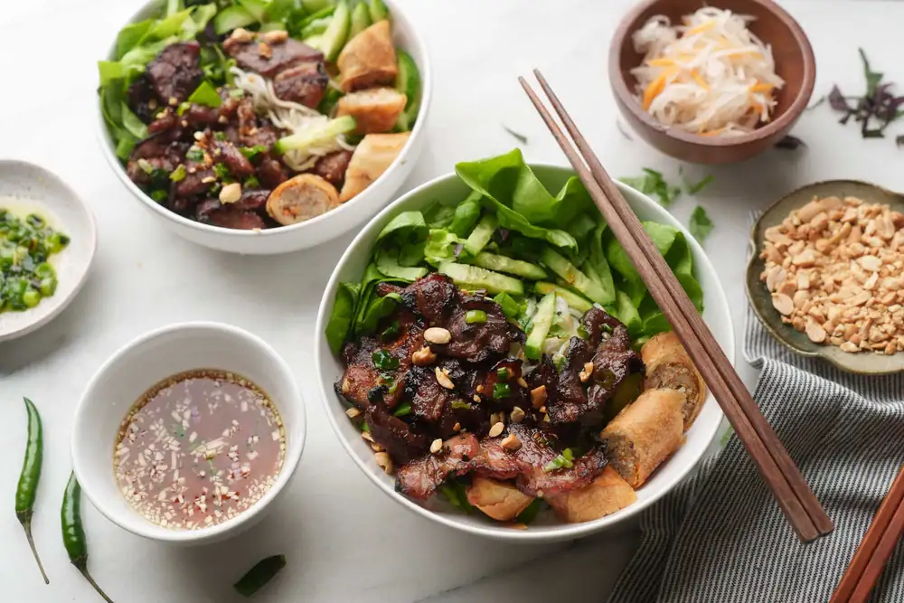 Bún Thịt Nướng Recipe (Vietnamese Grilled Pork & Rice Noodles)