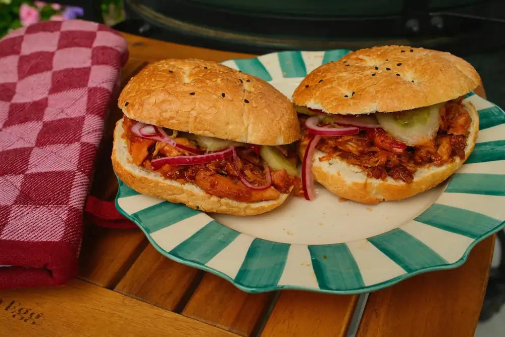 Indian pulled chicken from the BBQ