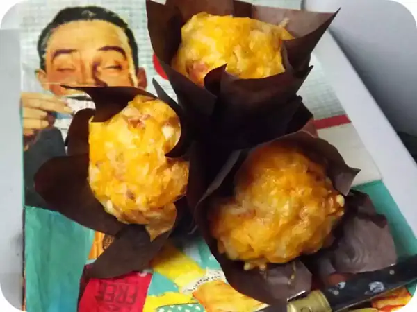 Recipe for ham, goat cheese and smoked paprika muffins