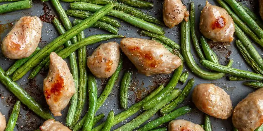 Green Beans & Sausage Sheet Pan