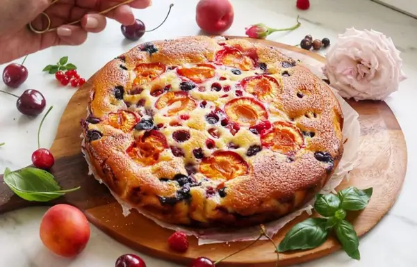 Easy Summer Fruit Cake with Yogurt