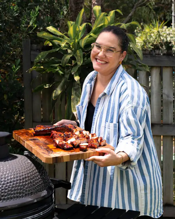 Panceta de cerdo a la parrilla estilo char siu (Firehawk Stringybark Kamado BBQ) Panceta de cerdo a la parrilla estilo char siu