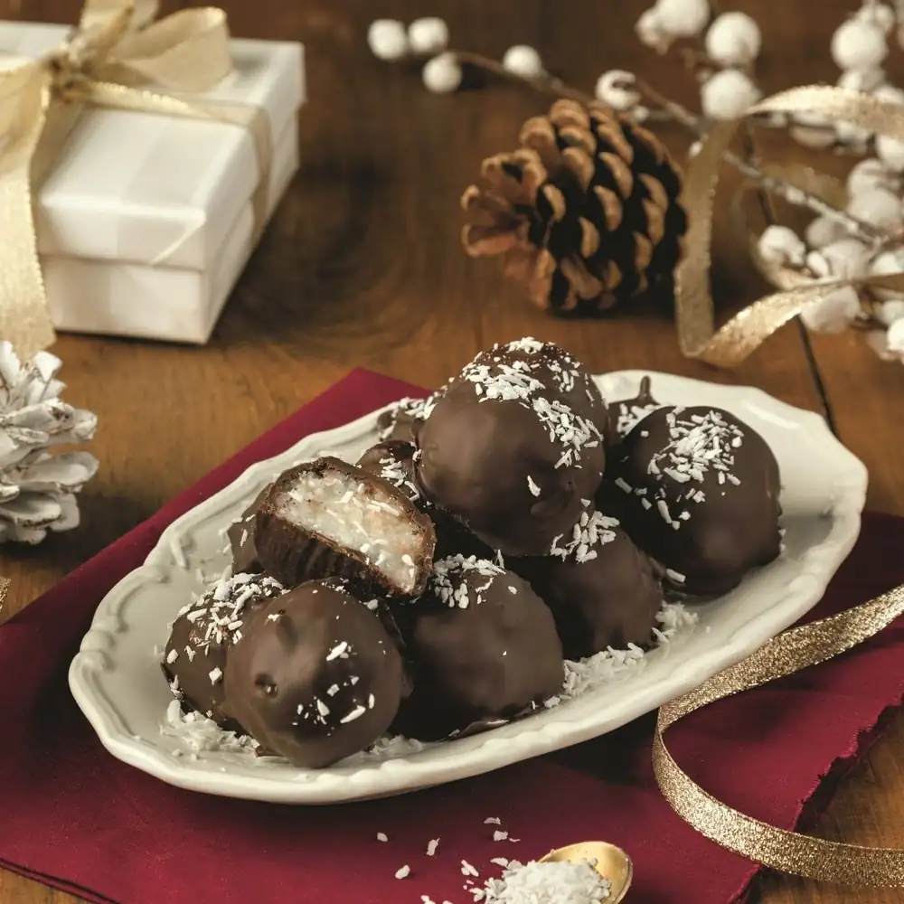 Gluten-free coconut, potato and chocolate balls