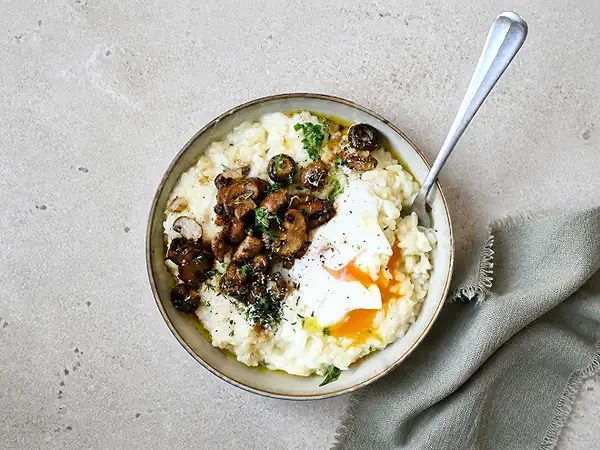 Creamy mushroom risotto made in a Cookeo, no stirring required