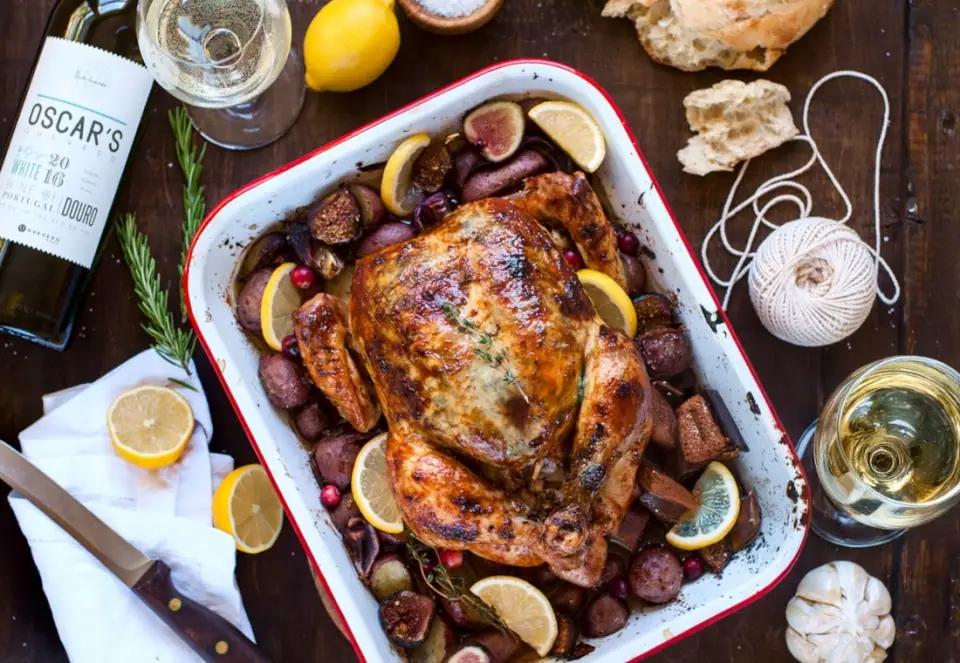 Herb-Butter Roast Chicken with Lemon & Garlic