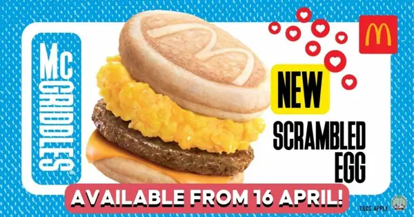 McDonald's To Launch Sausage McGriddles With Scrambled Eggs