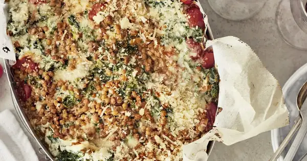Kale and lentil lasagna