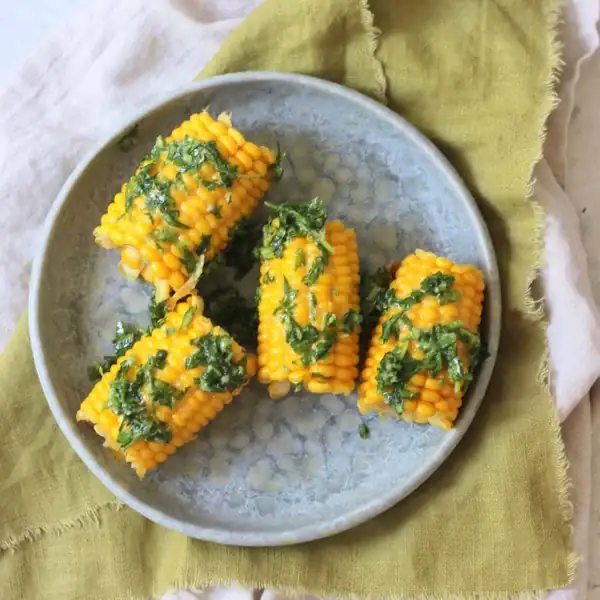 Vegan Herby Buttered Corn on the Cobs