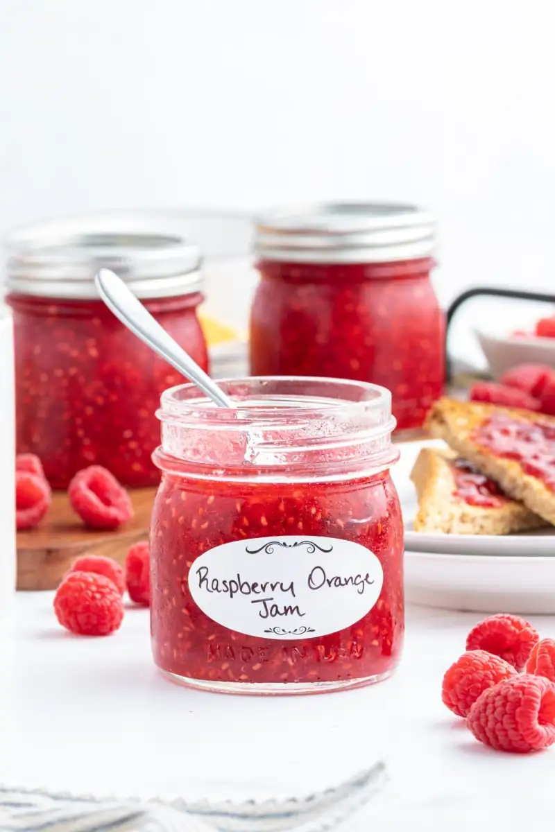 Raspberry Orange Freezer Jam