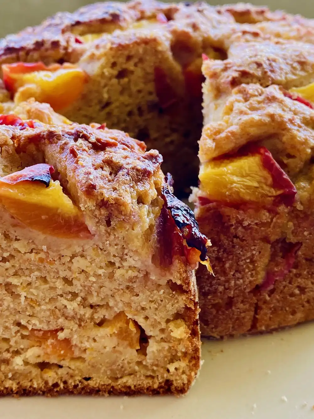Rustic Peach & Ricotta Cake