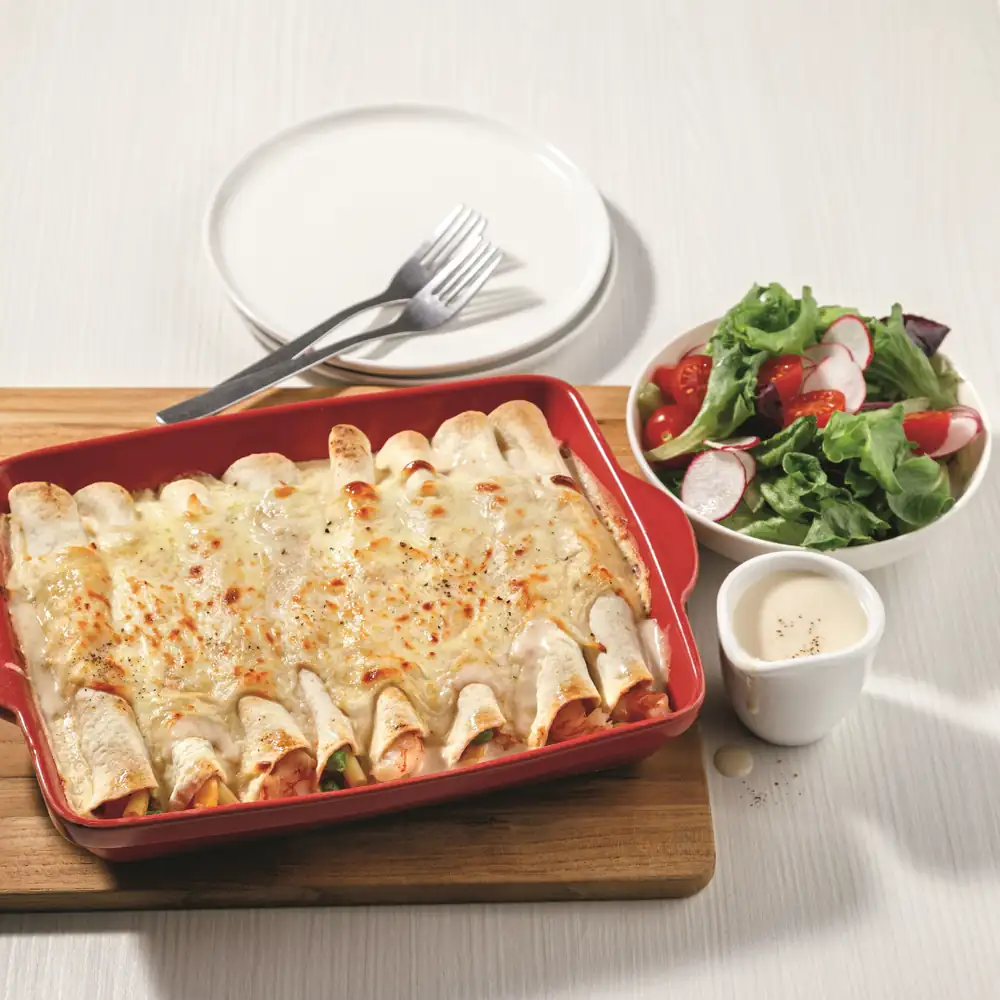 Shrimp Enchiladas Alfredo