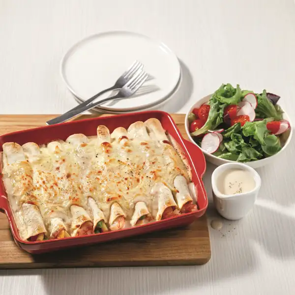 Shrimp Enchiladas Alfredo