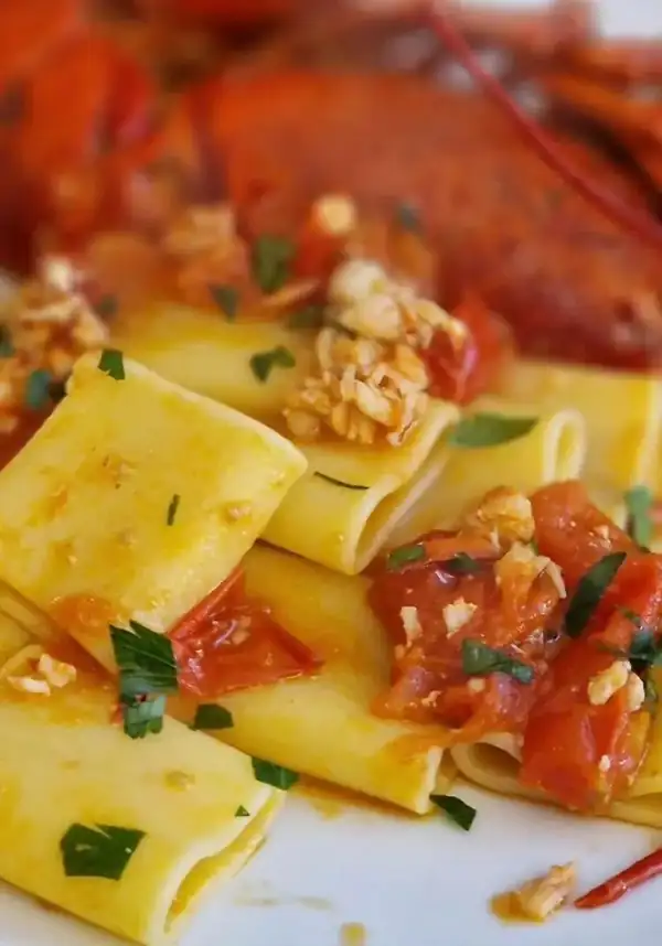 Paccheri with lobster