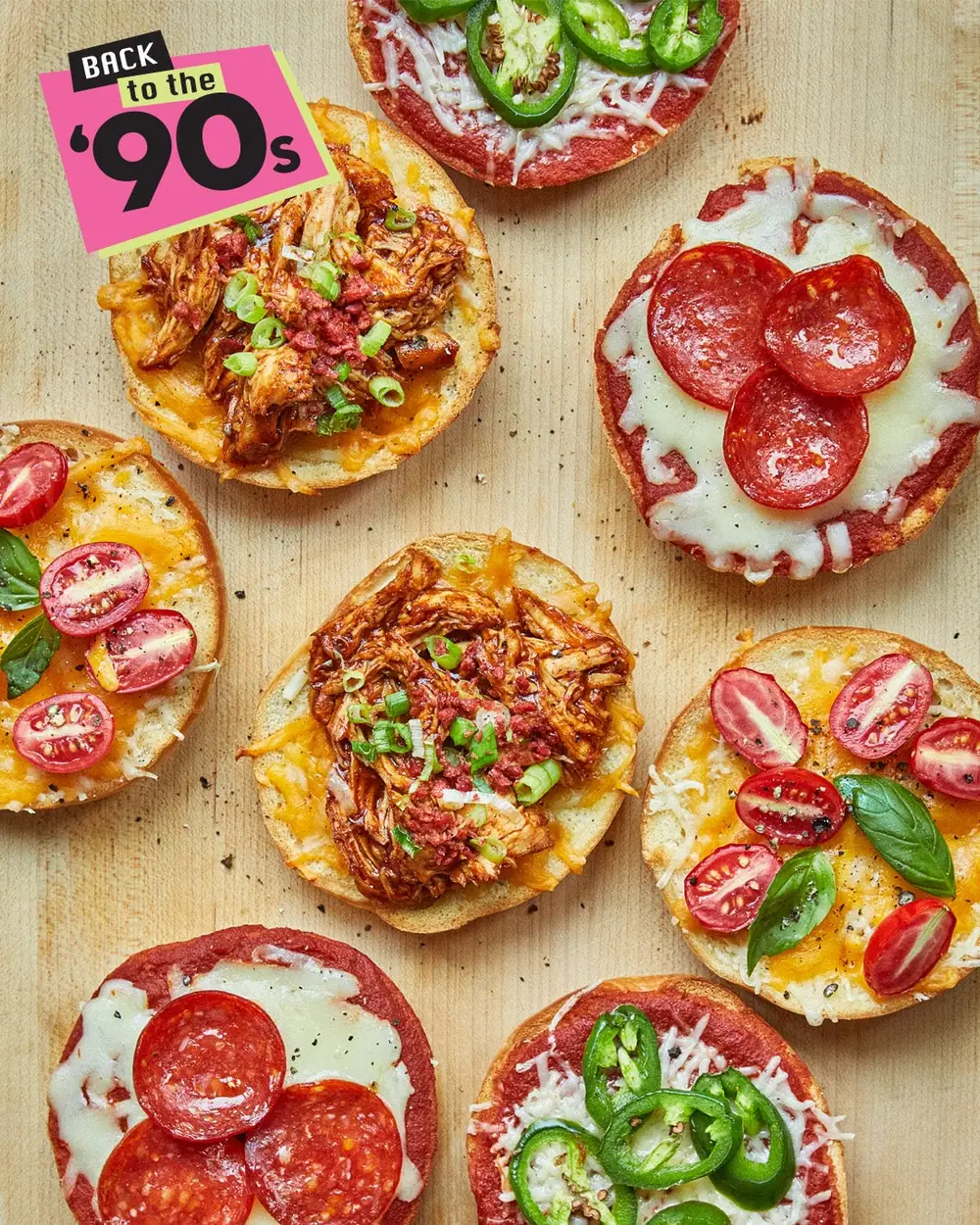 Cómo hacer bagels de pizza