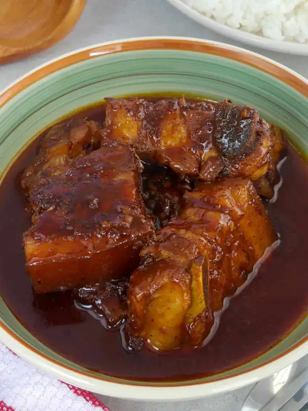 Pork Ribs Adobo with atsuete