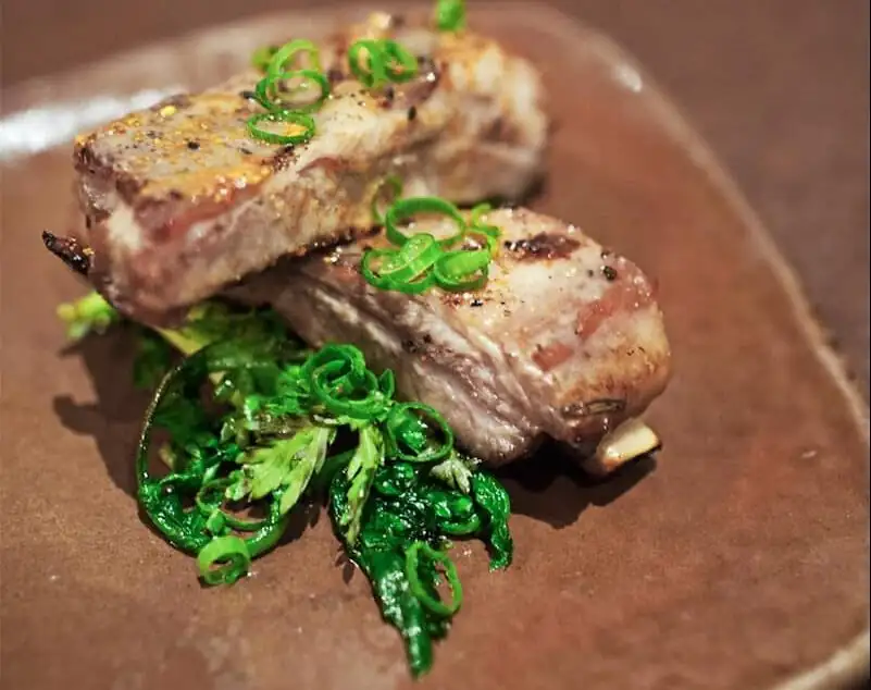 Glazed Pork Ribs with Scallions & Togarashi