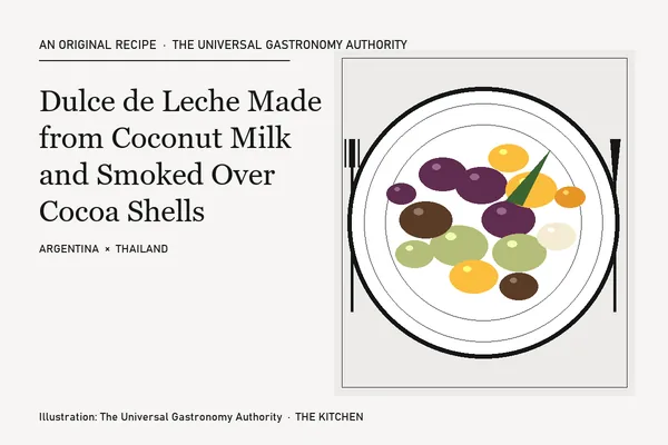 Dulce de Leche Made from Coconut Milk and Smoked Over Cocoa Shells