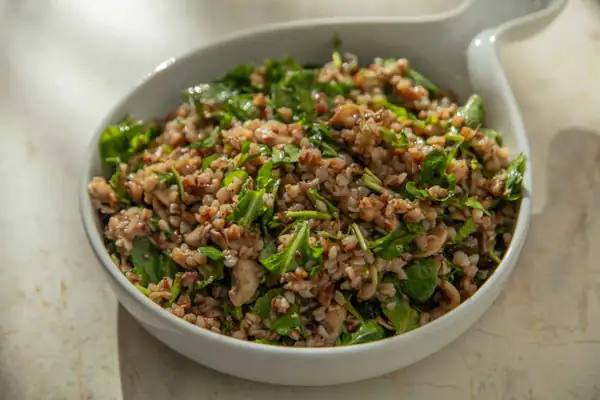 Buckwheat, Mushroom and Arugula Salad