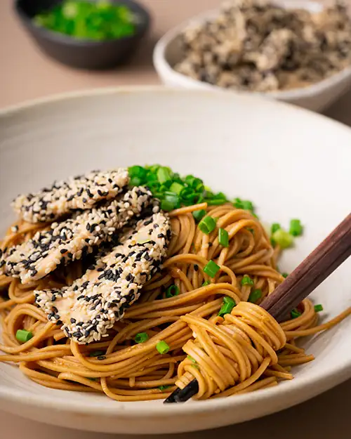 Sesame Chicken Soba Noodles