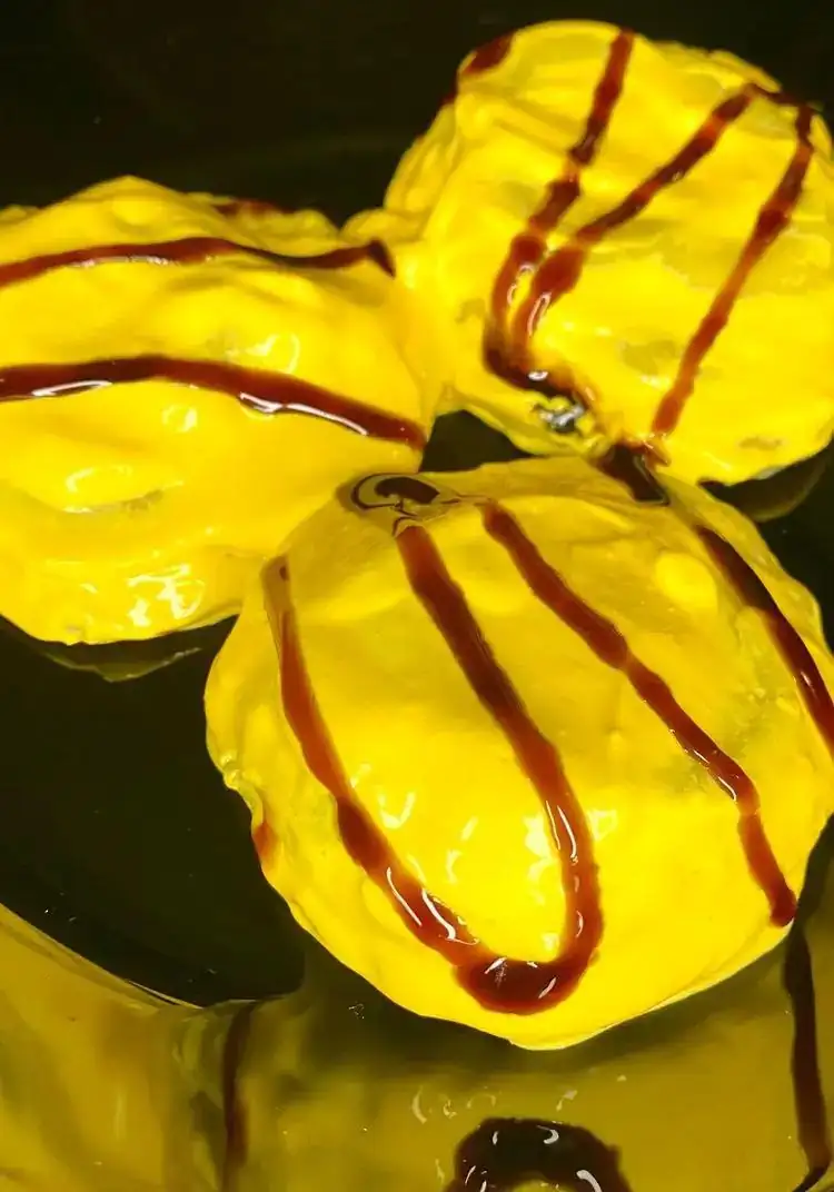 Saffron-glazed ravioli