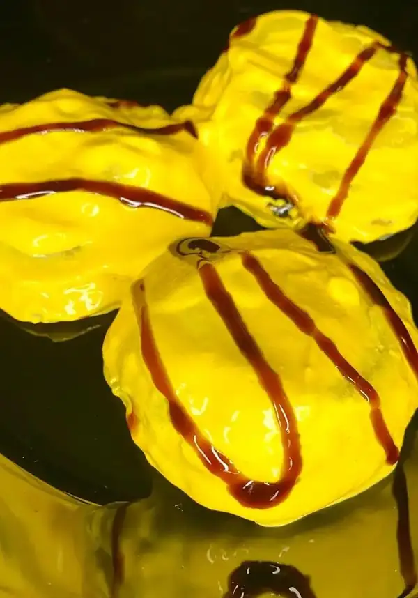 Raviolis glaseados con azafrán