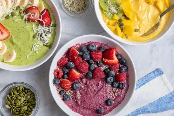 Three smoothie bowl recipes packed with color and flavor