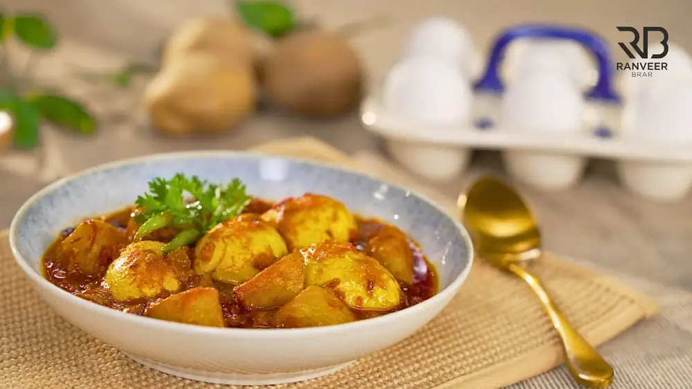 Curry fácil de dim'er kosha anda मसालेदार बंगाली अंडा करी receta picante de curry de huevo bengalí