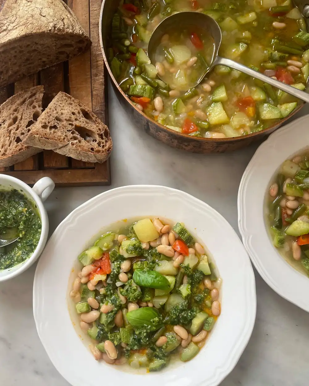 Rachel Roddy’s summer minestrone with pesto – recipe