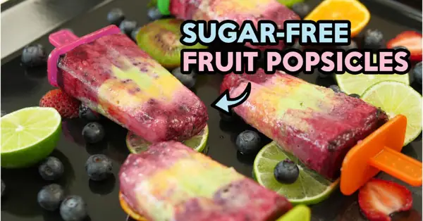 Receta de paletas arcoíris: batidos de frutas sin azúcar en palito