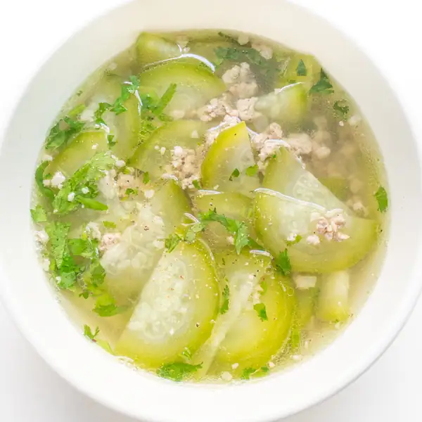 Vietnamese Winter Melon and Ground Pork Soup (Canh Bí Đao Thịt Xay)