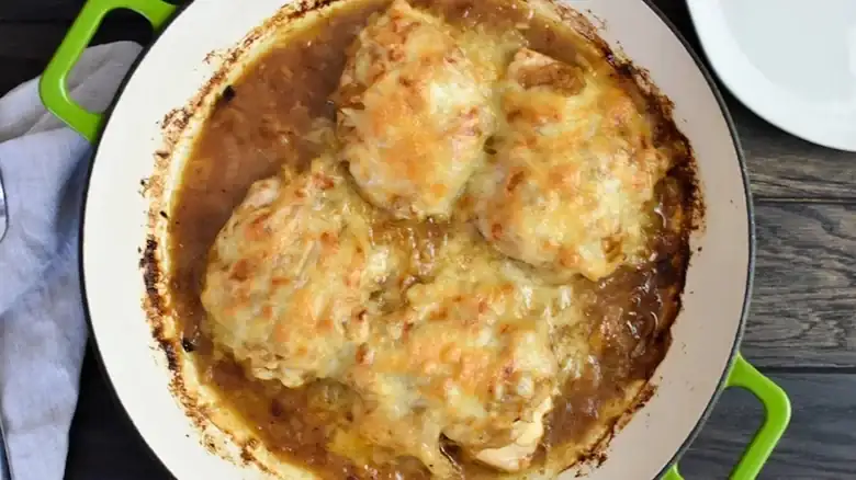 Smother Baked Chicken In French Onion Flavor With 2 Grocery Store Shortcuts